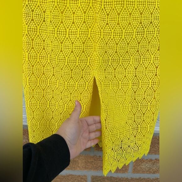 Diane Von Furstenberg Yellow Midi Sheath Dress size 0 - Picture 11 of 12